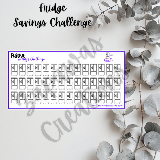 Fridge Savings Challenge | Digital Download | Cash Budgeting | PDF