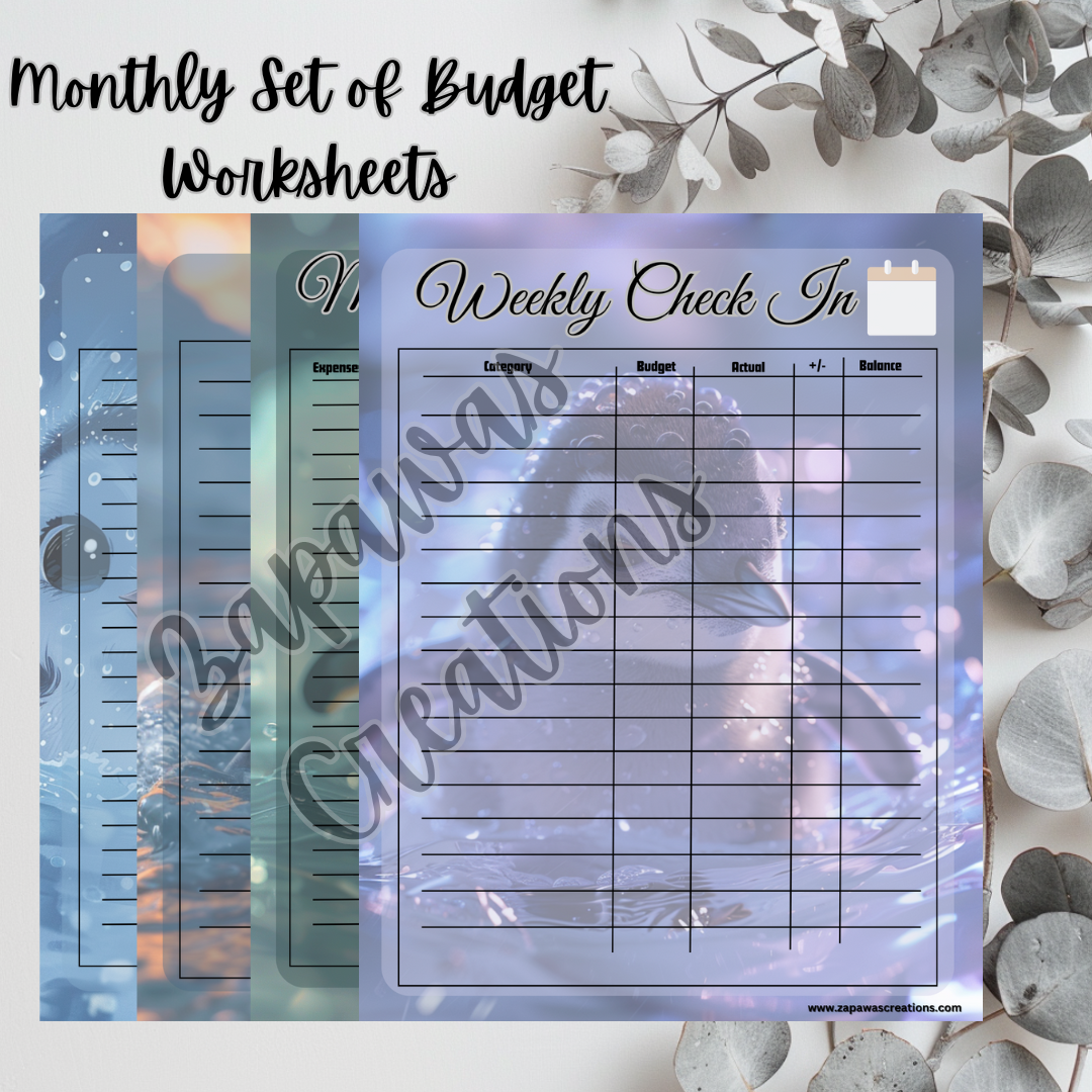 Complete Budget Bundle | Digital Download | Cash Budget Bundle | Penguin Theme