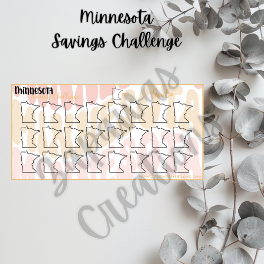 Minnesota Savings Challenge | Digital Download | Cash Budgeting | PDF