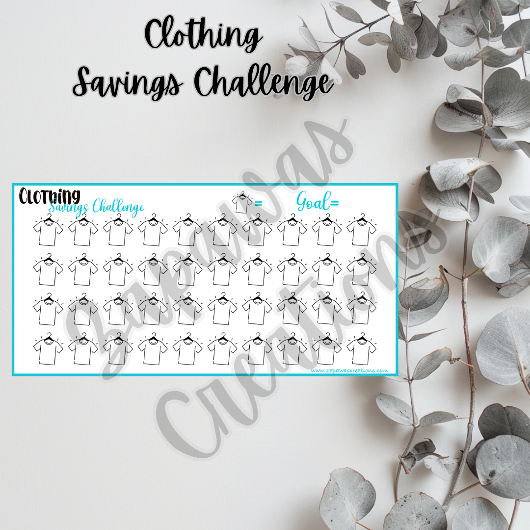 Clothing Savings Challenge | Digital Download | Cash Budgeting | PDF