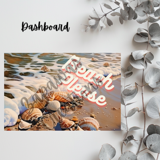 Beach Please Dashboard 5x7 | Digital Download | Cash Budgeting | Printable