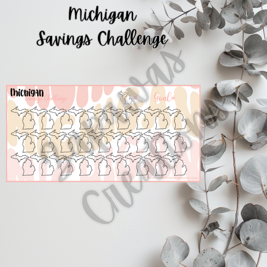 Michigan Savings Challenge | Digital Download | Cash Budgeting | PDF