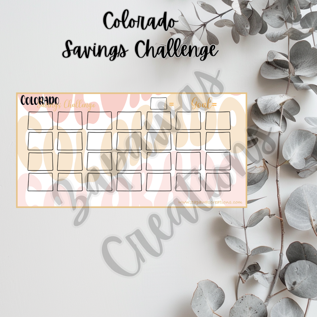 Colorado Savings Challenge | Digital Download | Cash Budgeting | PDF