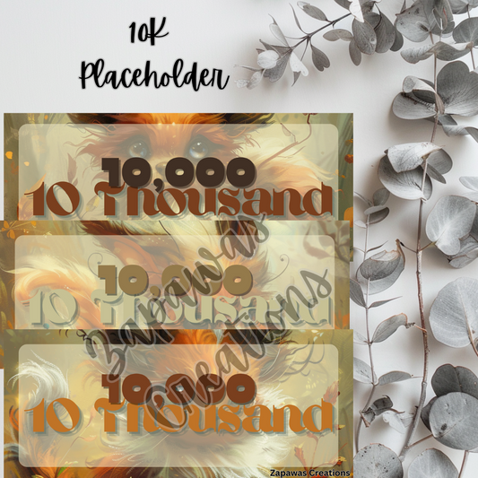 Money Placeholder | Woodland Creature Theme Digital Download | 10,000 Slips | Set of 3