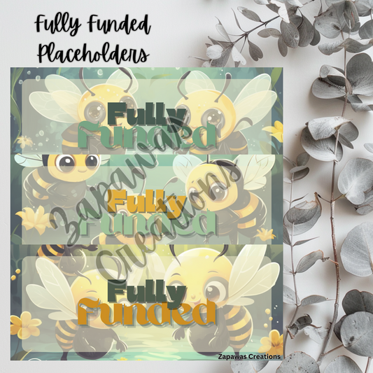 Money Placeholder | Bumble Bee Theme Digital Download | Fully Funded Slips | Set of 3