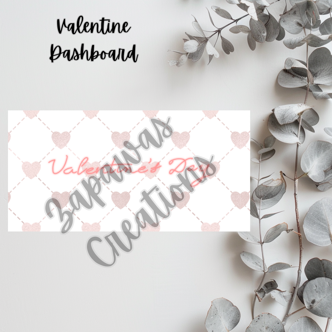 Valentine Dashboard 6x3 | Digital Download | Cash Budgeting | Printable