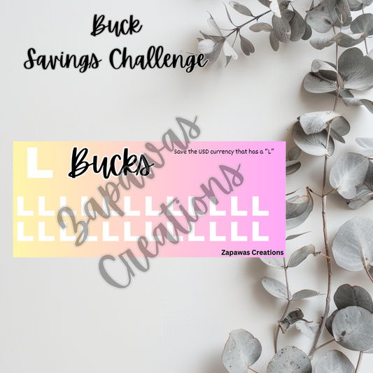 L Bucks Savings Challenge | Digital Download | Cash Budgeting | PDF