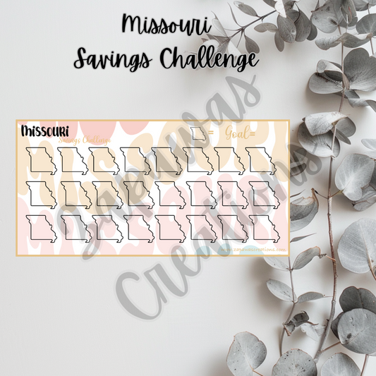 Missouri Savings Challenge | Digital Download | Cash Budgeting | PDF