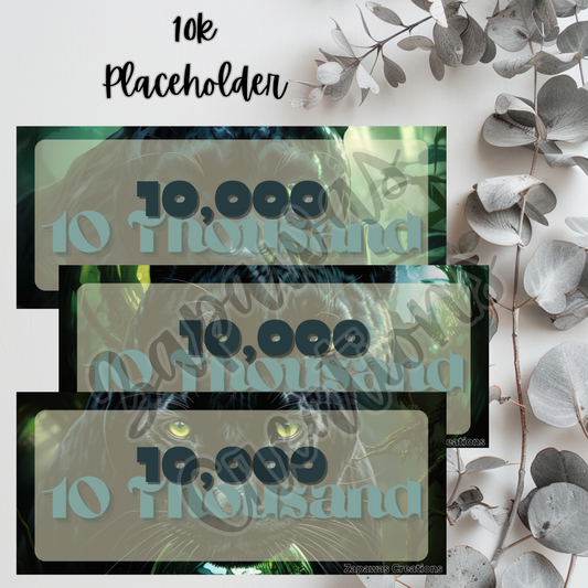 Money Placeholder | Panther Theme Digital Download | 10,000 Slips | Set of 3