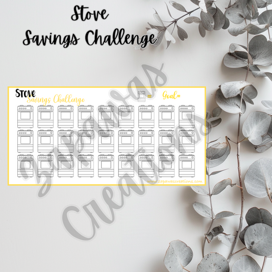 Stove Savings Challenge | Digital Download | Cash Budgeting | PDF