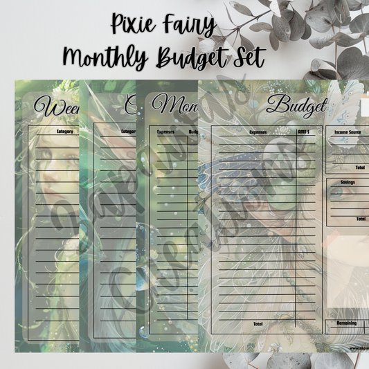 Complete Budget Bundle | Digital Download | Cash Budget Bundle | Pixie Fairy Theme