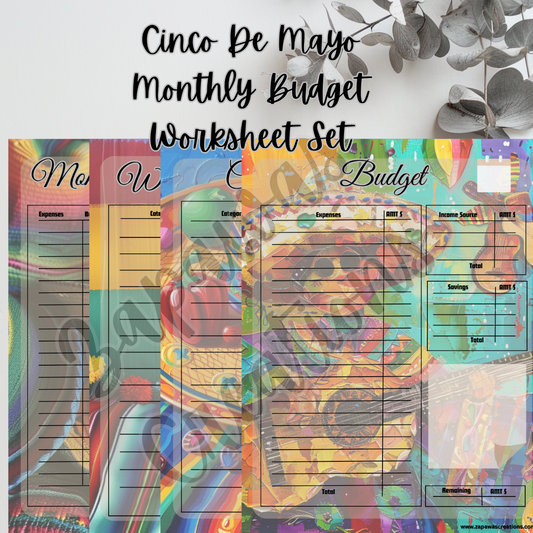 Complete Budget Bundle | Digital Download | Cash Budget Bundle | Cinco De Mayo Theme