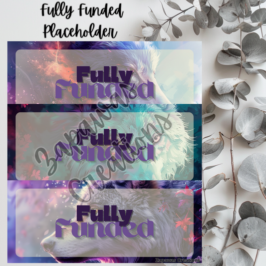 Money Placeholder | Wolf Theme Digital Download | Fully Funded Slips | Set of 3