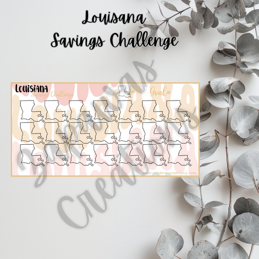 Louisiana Savings Challenge | Digital Download | Cash Budgeting | PDF