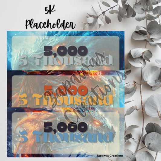 Money Placeholder | Fire & Ice Dragon Theme Digital Download | 5k Slips | Set of 3