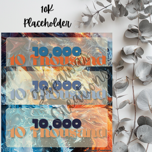 Money Placeholder | Fire & Ice Dragon Theme Digital Download | 10,000 Slips | Set of 3