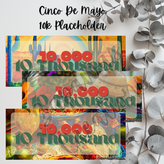 Money Placeholder | Cinco De Mayo Theme Digital Download | 10,000 Slips | Set of 3