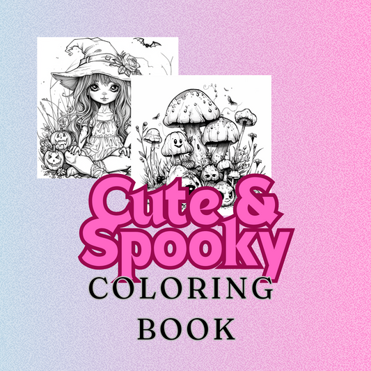 Cute & Spooky Coloring Book |  Digital Download | Coloring Book