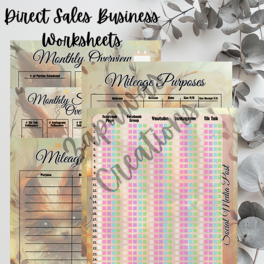 Direct Sales PDF Bundle | Woodland Creature Theme | Digital Download | Tracker | Printable