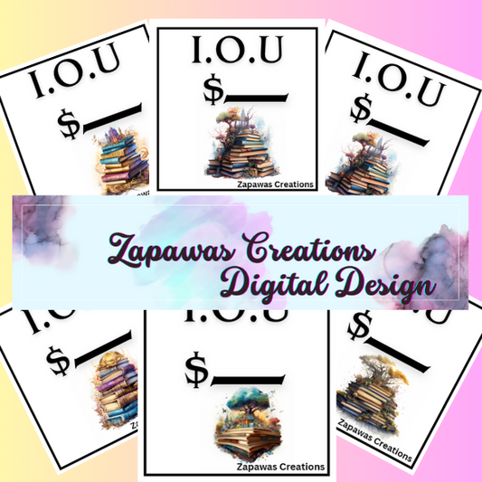 I.O.U Budgeting Slips | Fantasy Book Theme | Set of 6 | DIGITAL DOWNLOAD