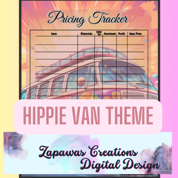 Hippie Van Small Business PDF Bundle | Set of 4 | Digital Download | Tracker | Printable