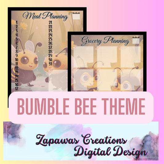 Grocery Worksheet PDF Bundle | Bumble Bee Themed | Digital Download | Tracker | Printable