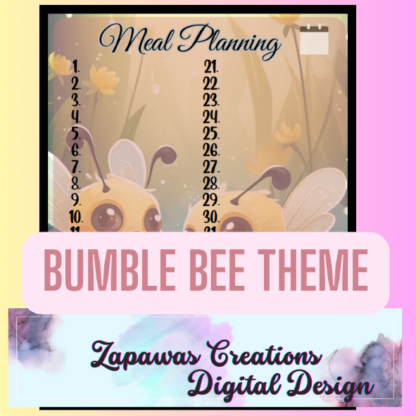 Grocery Worksheet PDF Bundle | Bumble Bee Themed | Digital Download | Tracker | Printable