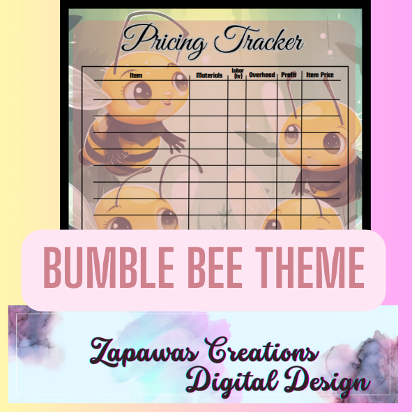 Small Business PDF Bundle | Bumble Bee Theme | Set of 4 | Digital Download | Tracker | Printable