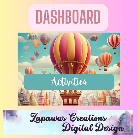 Activities Dashboard 5x7 | Digital Download | Cash Budgeting | Printable