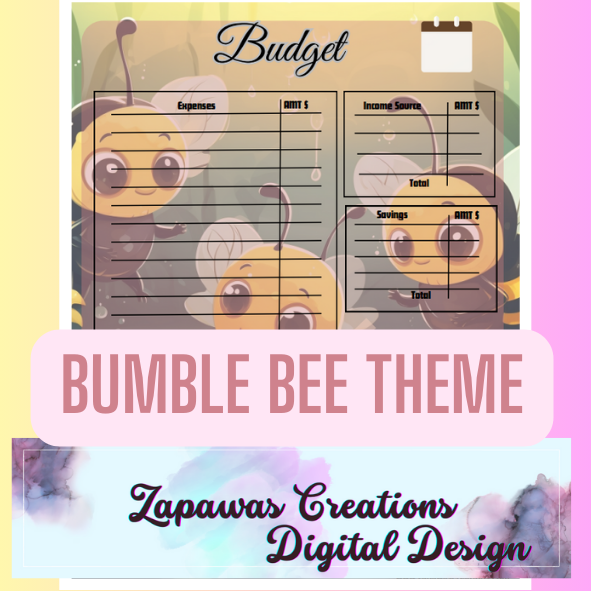 Weekly Budget Cash Saving PDF Bundle | Bumble Bee Theme | Digital Download | Tracker | Printable