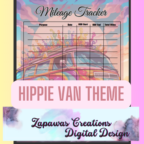 Direct Sales PDF Bundle | Hippie Van Theme | Digital Download | Tracker | Printable