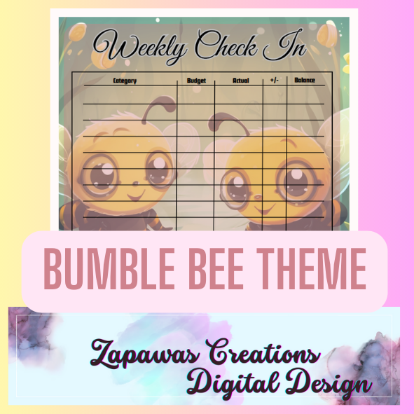 Monthly Budget Cash Saving PDF Bundle | Bumble Bee Theme | Digital Download | Tracker | Printable