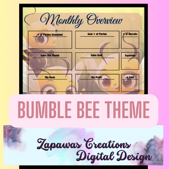 Direct Sales PDF Bundle | Bumble Bee Theme | Digital Download | Tracker | Printable